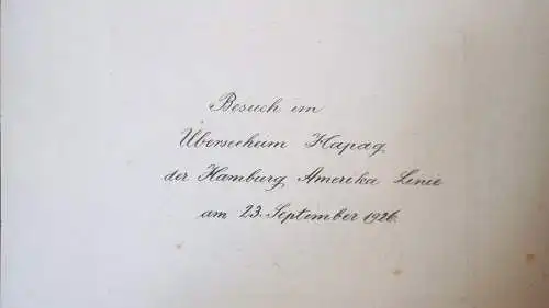 Ansichtskarte Hamburg Besuch im Überseeheim Hamburg Amerika Linie 1926