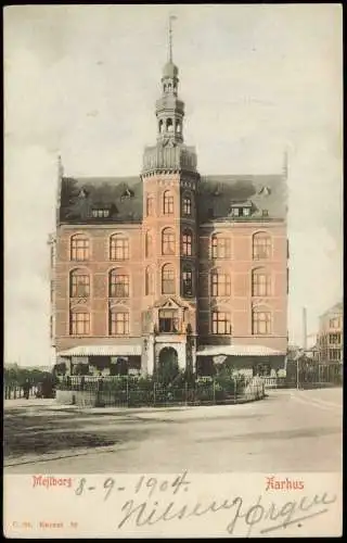 Postcard Aarhus Mejlbors Straßenpartie 1904  Danmark