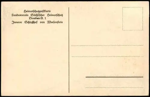 Ansichtskarte Weesenstein (Müglitz) Innerer Schloßhof 1925