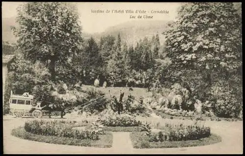 Cartoline Cernobbio Tardins de l'Hotel Villa d'Este Lac de Cöme 1913  Lombardei