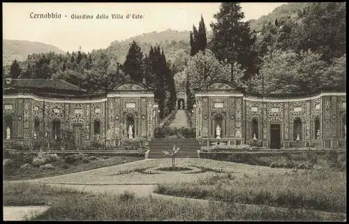 Cartoline Cernobbio Giardino della Villa d'Este. 1913  Lombardei