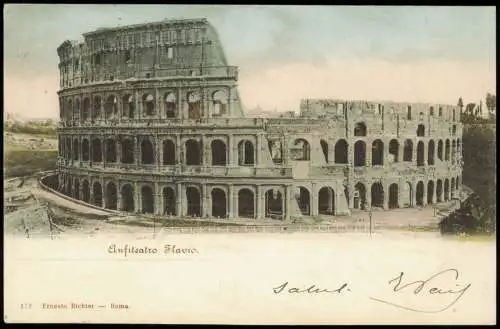 Cartoline Rom Roma Kolosseum Colosseo Amphitheatrum Flavium 1901