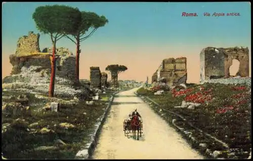 Cartoline Rom Roma Via Appia antica 1913