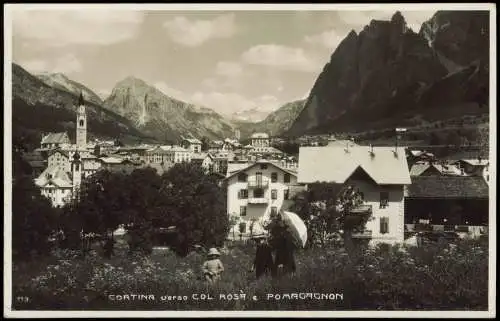 Cartoline Cortina d´Ampezzo verso COL ROSA e POMAGATION 1929  Südtirol