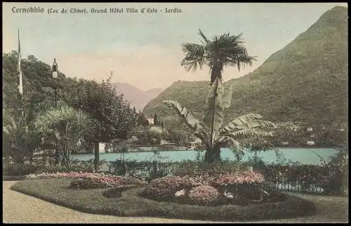 Cernobbio Lac de Côme). Grand Hôtel Villa d'Este - Jardin. 1912