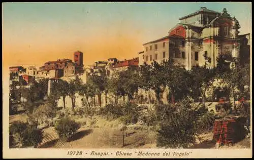 Cartoline Anagni Chiesa Madonna del Popolo 1926  Lazio Latium