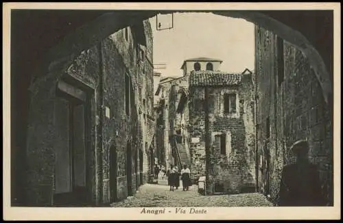 Cartoline Anagni Via Dante 1922  Latium Lazio