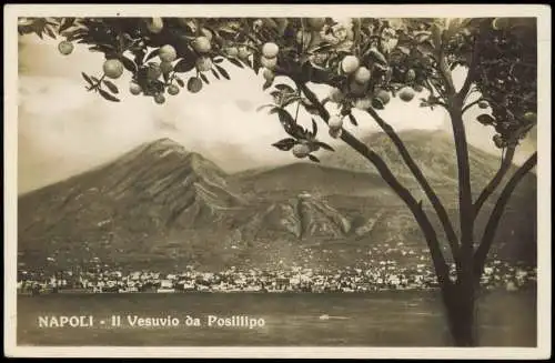 Cartoline Neapel Napoli Vesuv Vesuvio Vesuvius da Posillipo 1928