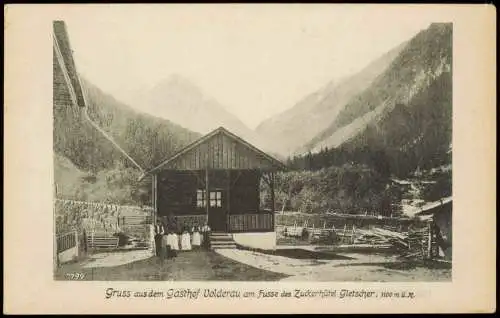 Neustift im Stubaital Gasthof Volderau Zuckerhütel Gletscher 1908