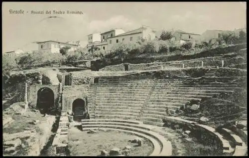 Cartoline Fiesole Avanzi del Teatro Romano. 1912  Toskana Toscana