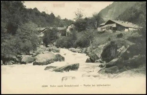 Ansichtskarte Lütschental Bahn nach Grindelwald 1912  Interlaken-Oberhasli