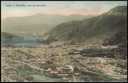 Cartoline Como Como e Brunate, viste dal Baradello. 1911