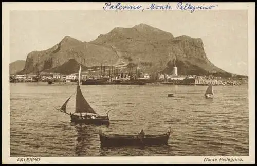 Cartoline Palermo Palermo (Palermu) Monte Pellegrino. Hafen 1928