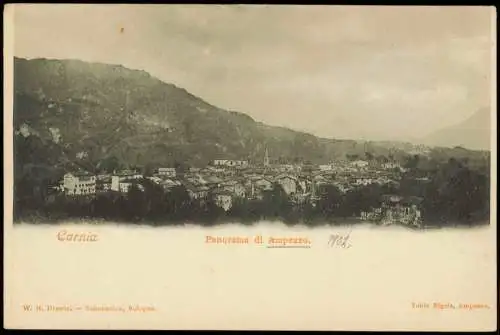 Cartoline Karnien Carnia Panorama di Ampezzo 1902 b Udine