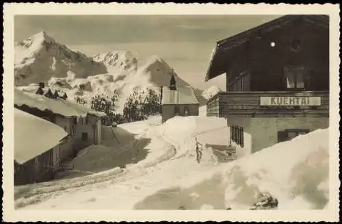 Ansichtskarte Kühtai Stadt im Winter Gasthaus 1930  Tirol