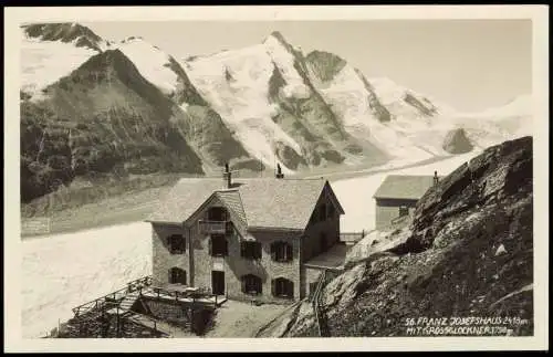 Ansichtskarte Zell am See Franz Josefhaus Großglockner Gletscher Glacir 1928