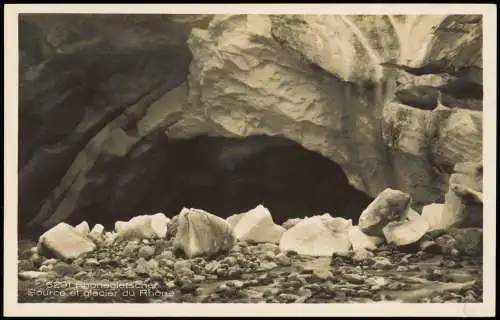 Ansichtskarte Gletsch Rhonegletscher Source et glacier du Rhône 1930  Schweiz