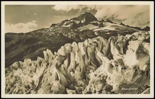 Ansichtskarte Gletsch Rhonegletscher Glacir 1929