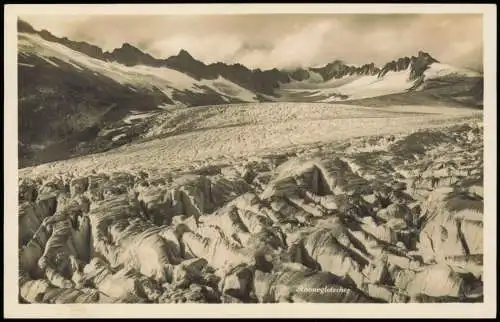 Ansichtskarte Gletsch Rhonegletscher Glacir Fotokarte 1930  Schweiz Helvetia