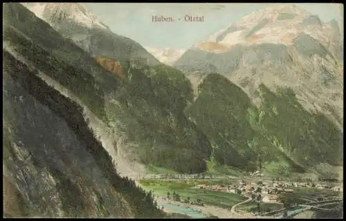 Ansichtskarte Huben (Ötztal)-Längenfeld Stadtblick - colorierte AK 1910  Tirol