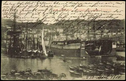 Cartoline Genua Genova (Zena) Hafen Werft - Veduta dal Molo Vecchio 1904