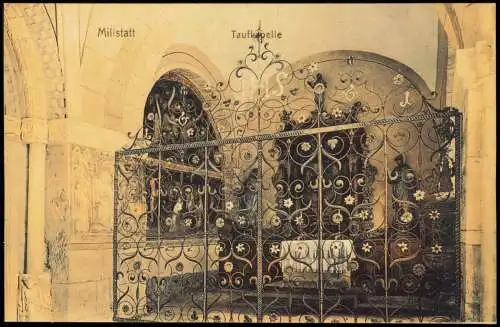 Ansichtskarte Millstatt Taufkapelle - colorierte Ak 1914