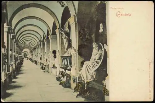 Cartoline Genua Genova (Zena) Camposanto 1906