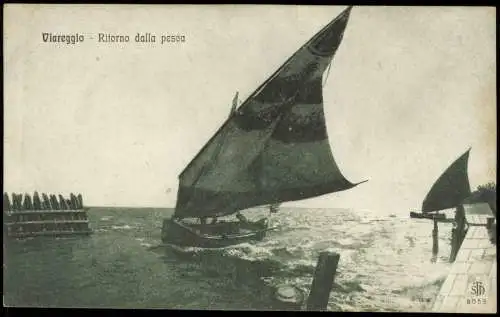 Cartoline Viareggio Ritorno dalla pesca 1912