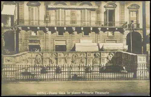 Cartoline Siena Fonte Gaia in piazza Vittorio Emanuele 1926