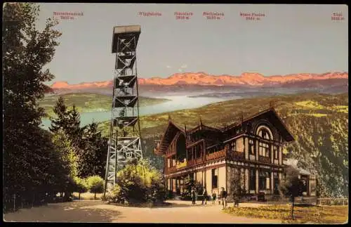 Ansichtskarte Zürich Uetliberg Restaurant Uto-Kulm (874 m) 1912