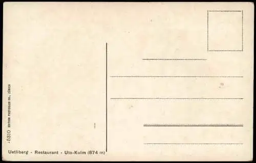 Ansichtskarte Zürich Uetliberg Restaurant Uto-Kulm (874 m) 1912