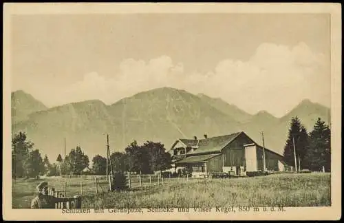 Ansichtskarte Reutte Schluxen mit Gernspitze, Schlicke 1925