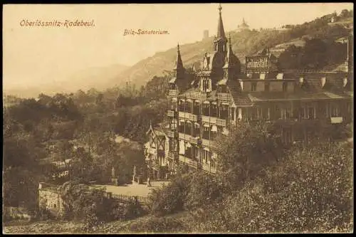 Ansichtskarte Radebeul Bilz Sanatorium 1911