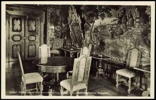 Weikersheim Schloss venezianischen Spiegeln u. niederländischen Gobelins 1935