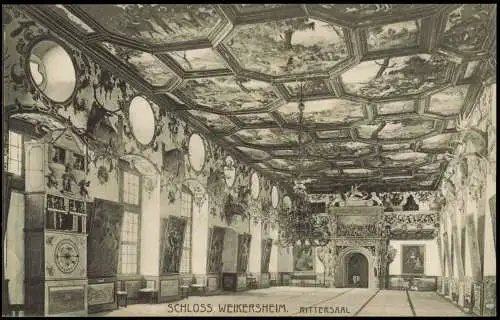 Ansichtskarte Weikersheim Schloss - Rittersaal 1922