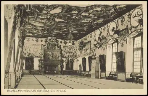 Ansichtskarte Weikersheim Schloss - Rittersaal 1926