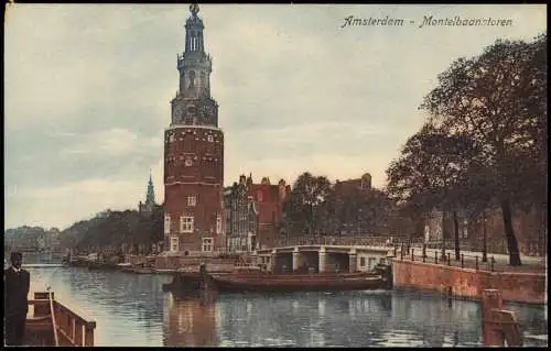 Postkaart Amsterdam Amsterdam Montelbaanstoren 1912