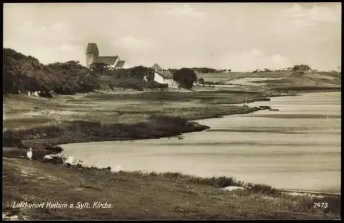 Ansichtskarte Keitum (Sylt) Blick auf Stadt und Kirche 1930