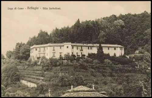 Cartoline Bellagio Lago di Como - Villa Serbelloni. 1914