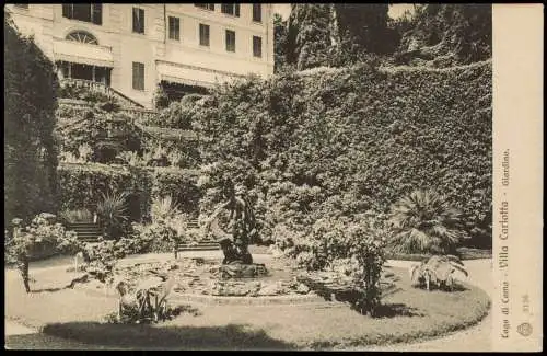 Cartoline Como Lago di Como Villa Carlotta Giardino. 1912