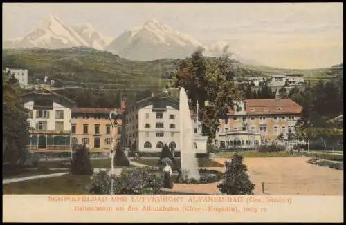 Postkarte Alvaneu Albula Alvra Bahnstation  Albulabahn 1911  Graubünden Schweiz