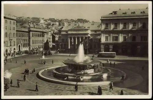 Cartoline Genua Genova (Zena) Ferrari-Platz, Fotokarte 1930