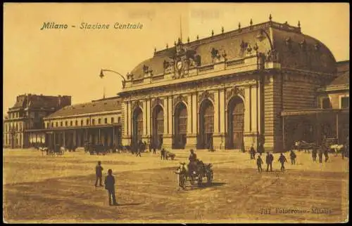 Cartoline Mailand Milano Stazione Centrale Hauptbahnhof 1913