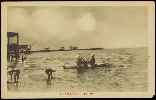 Cartoline Viareggio In Pattino 1925