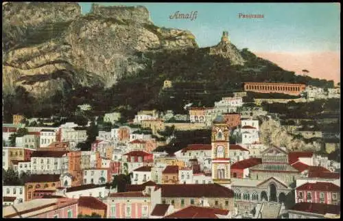 Cartoline Amalfi Blick auf die Stadt 1