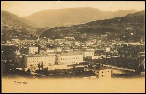 Cartoline Rovereto Partie an der Stadt 1916