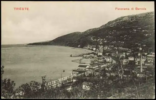 Cartoline Triest Trieste Panorama di Barcola 1912