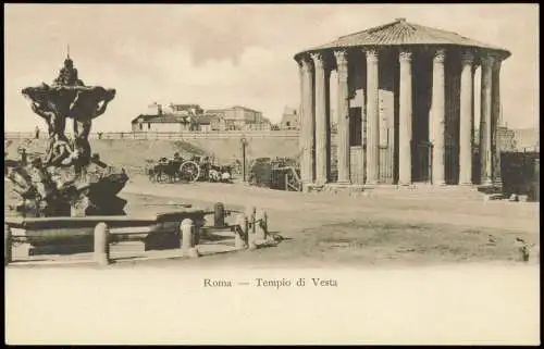 Cartoline Rom Roma Tempio di Vesta 1909