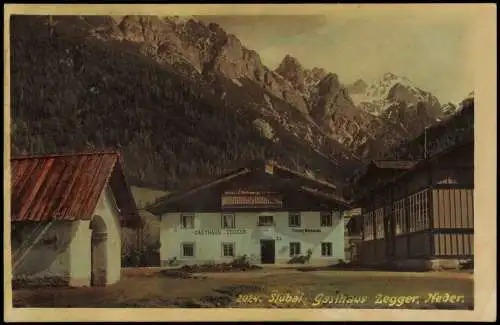 Ansichtskarte Neder (Gemeinde Neustift) Stubai Gasthaus Zegger Colorfoto 1930