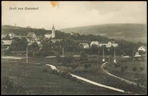 Ansichtskarte Dielsdorf ZH Partie an der Stadt 1914